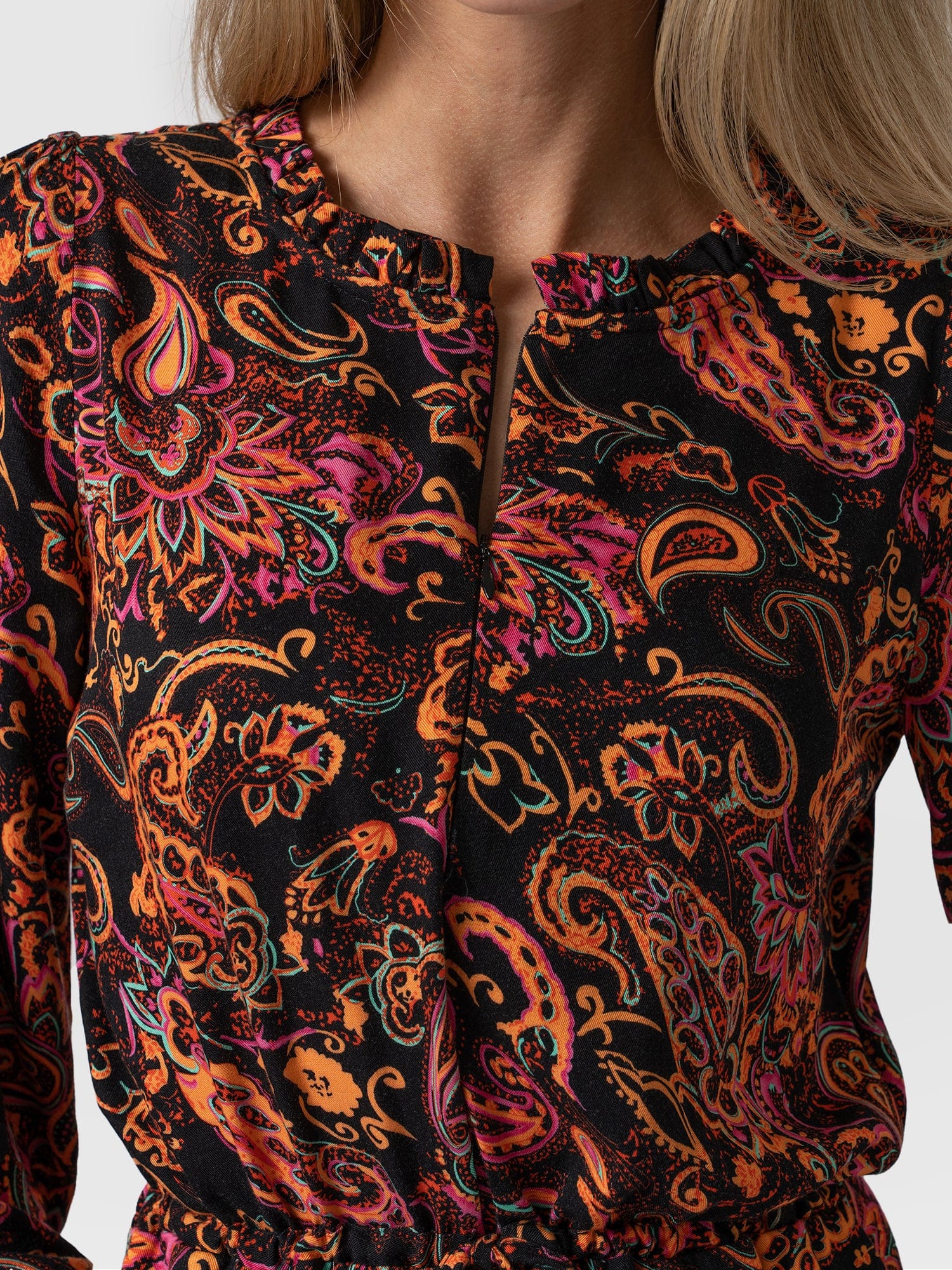Olivia Zip Up Dress Vivid Paisley - Women's Dresses | Saint + Sofia® USA
